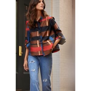 Joseph Ribkoff Women’s 4 Abstract Mandarin /4 Sleeve Lightweight Jacket NEW